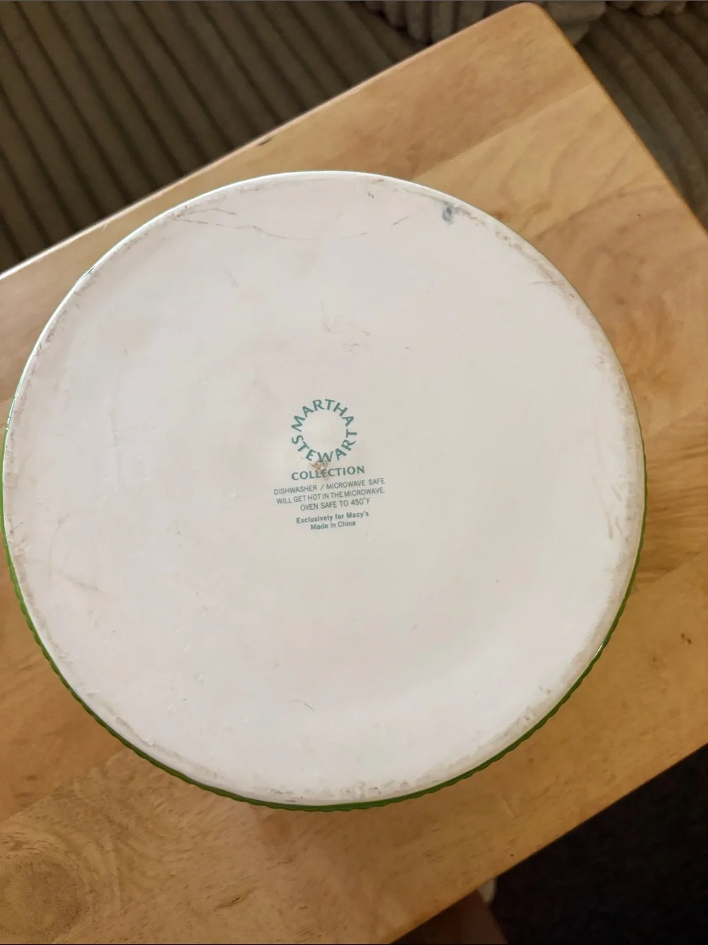 Rare Martha Stewart Collection large Green casserole 9